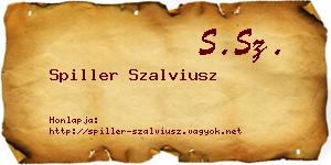 Spiller Szalviusz névjegykártya